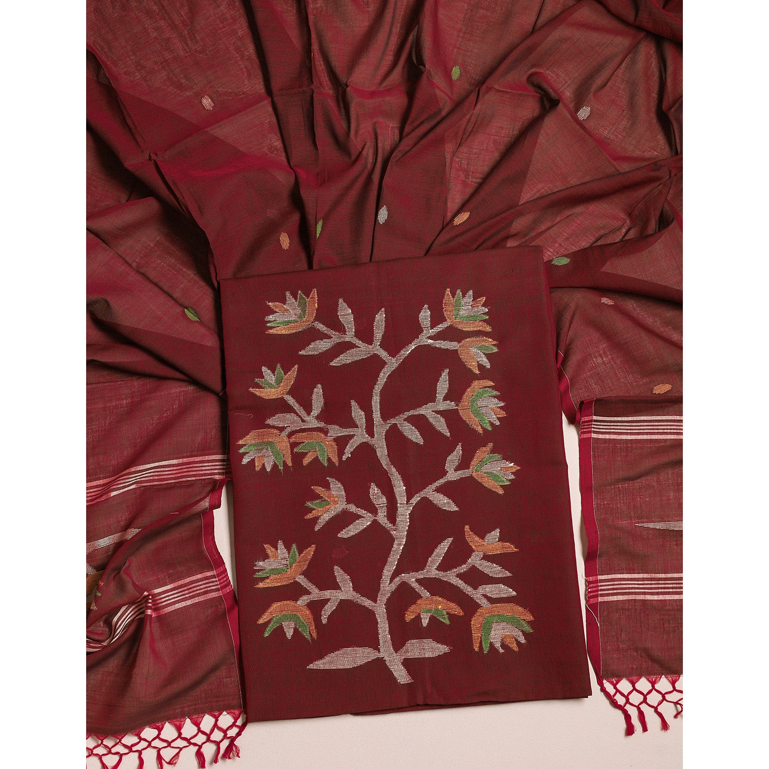 PURE COTTON JAMDHANI SUIT SET