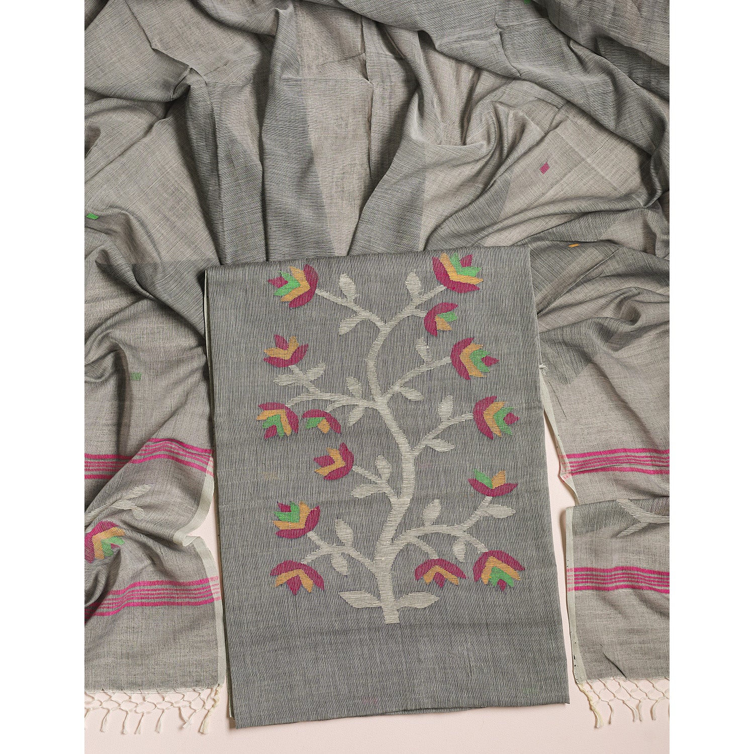 PURE COTTON JAMDHANI SUIT SET