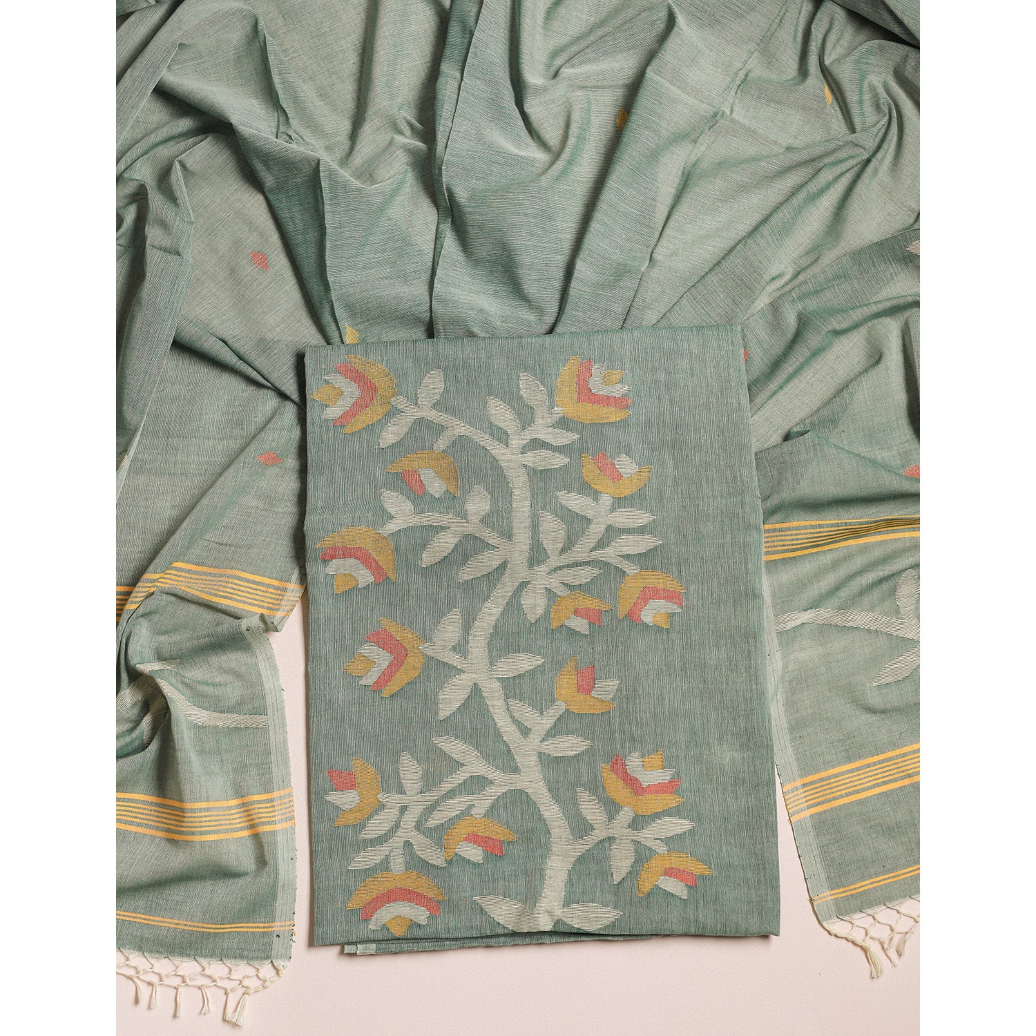 PURE COTTON JAMDHANI SUIT SET