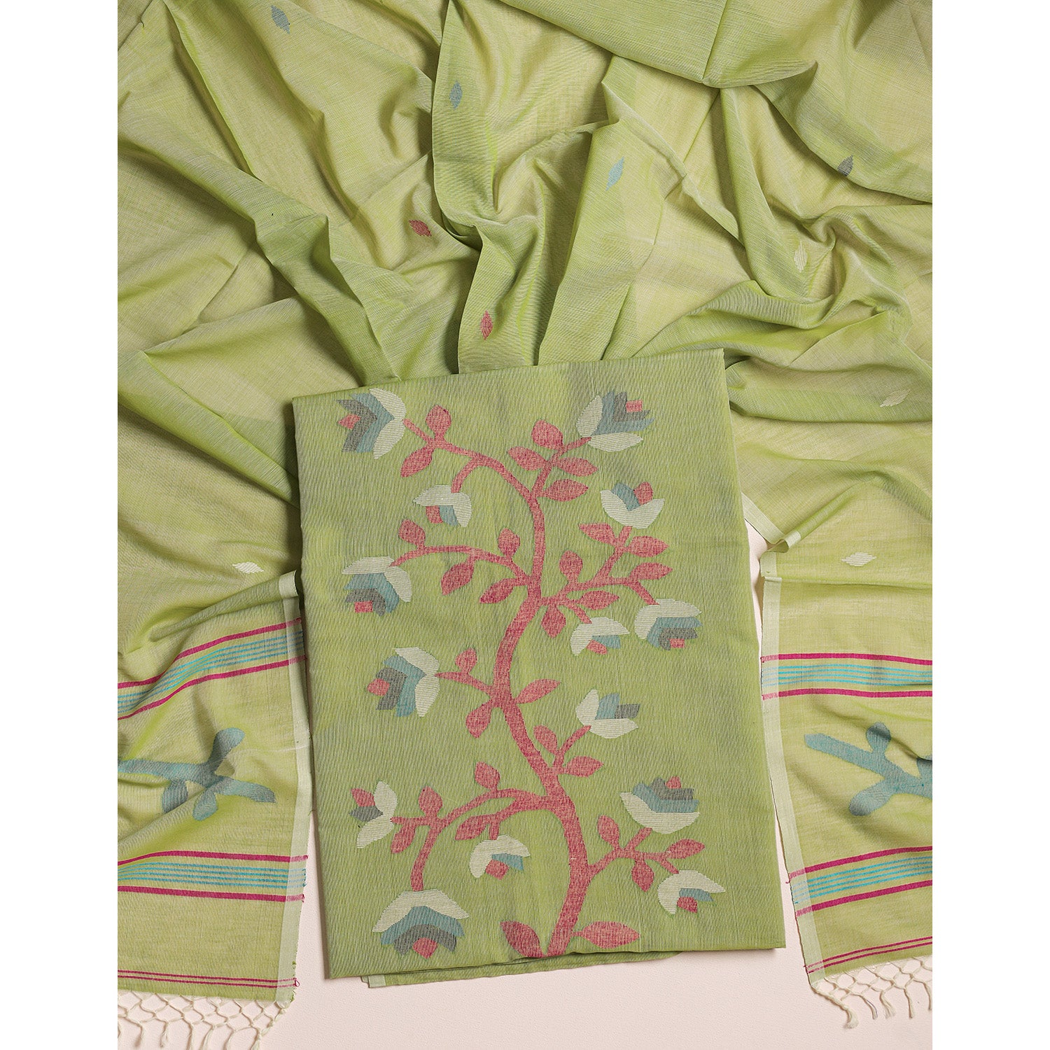 PURE COTTON JAMDHANI SUIT SET