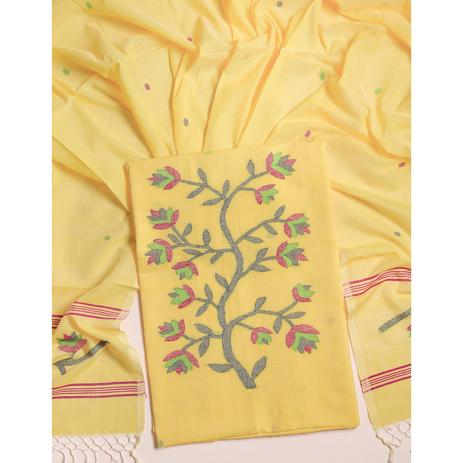 PURE COTTON JAMDHANI SUIT SET