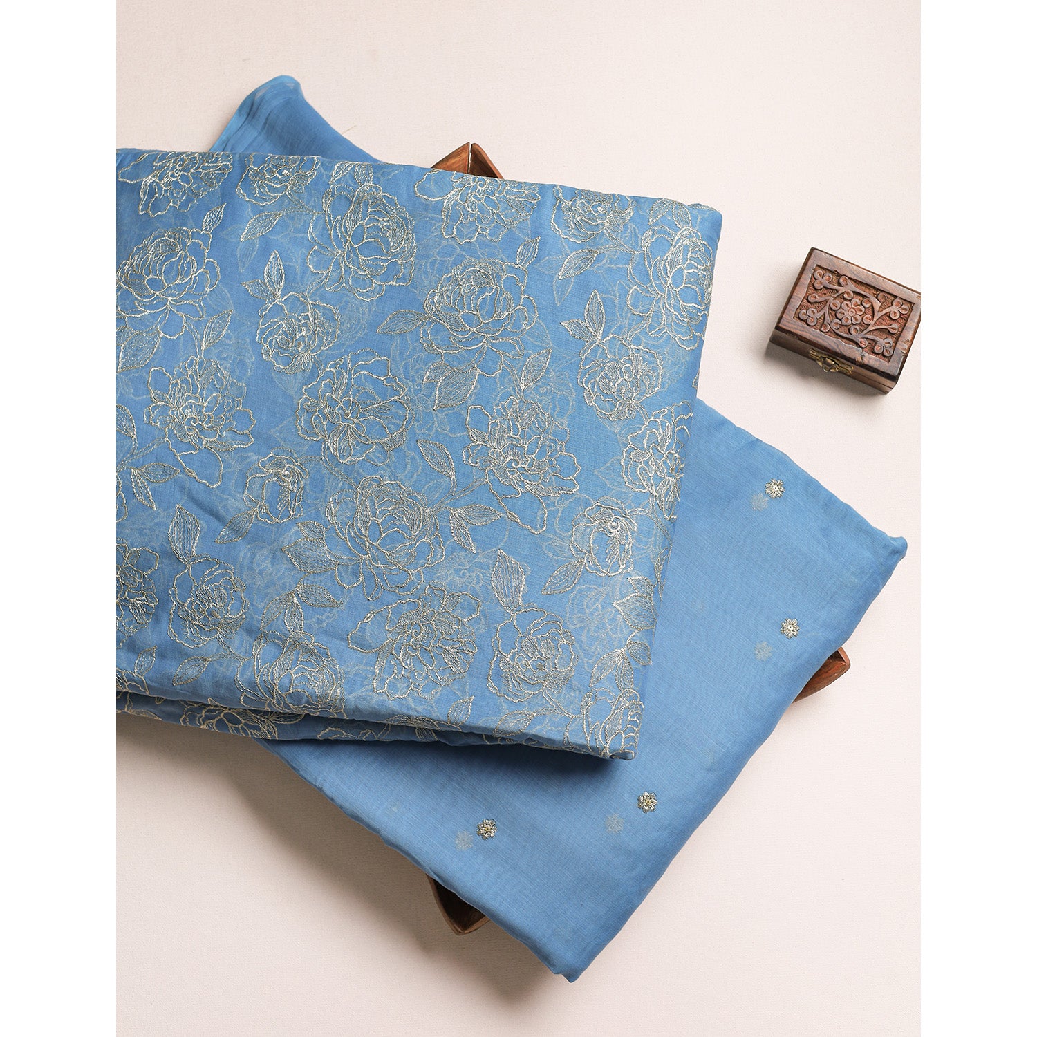 MALAI CHANDERI EMBROIDERED MIX & MATCH