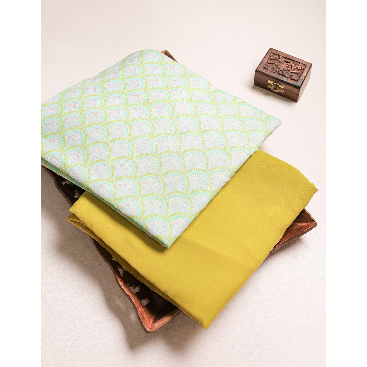 MALAI CHANDERI PRINTED MIX & MATCH