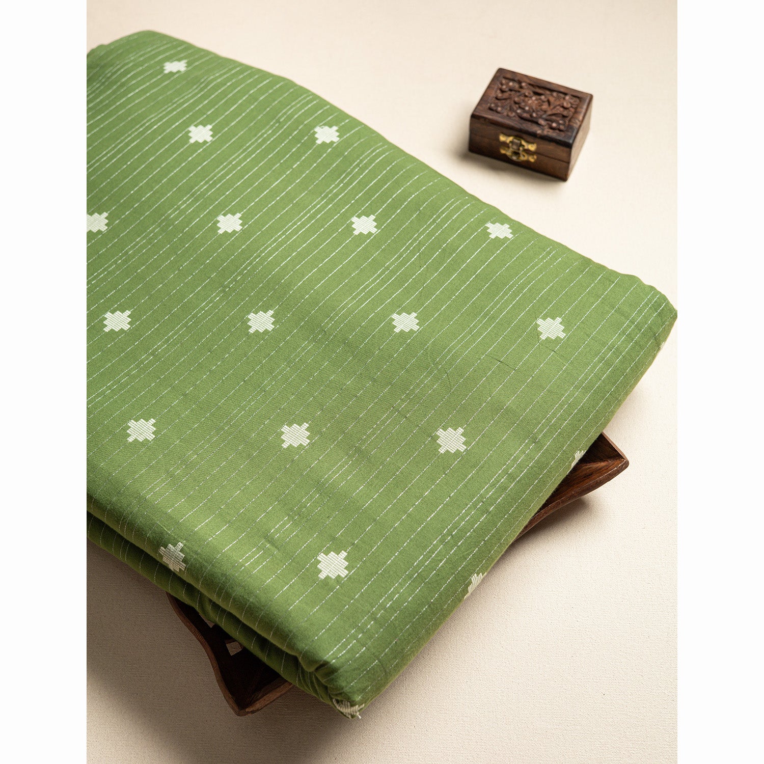 PURE MERCERISED COTTON HANDLOOM FABRIC