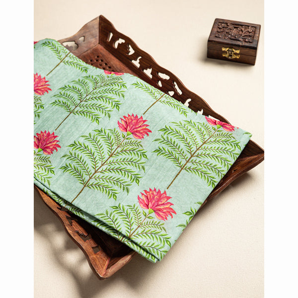 PURE MALAI CHANDERI PRINTED FABRIC