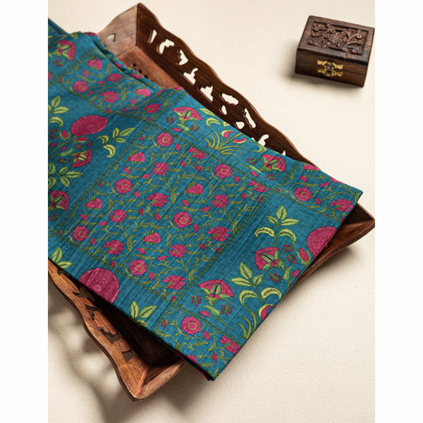 PURE MALAI CHANDERI PRINTED FABRIC