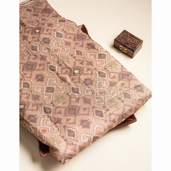 SOFT SILK IKAT PRINTED FABRIC
