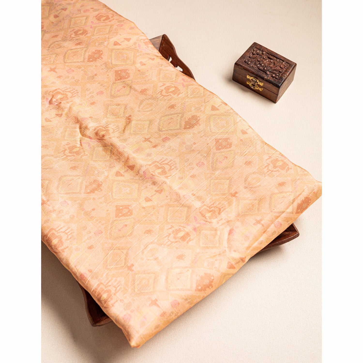 SOFT SILK IKAT PRINTED FABRIC