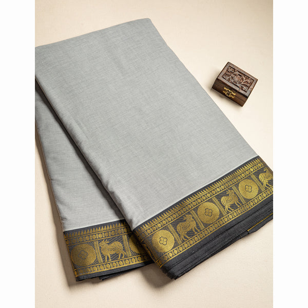 PURE MERCERISED COTTON PICHWAI BORDER FABRIC