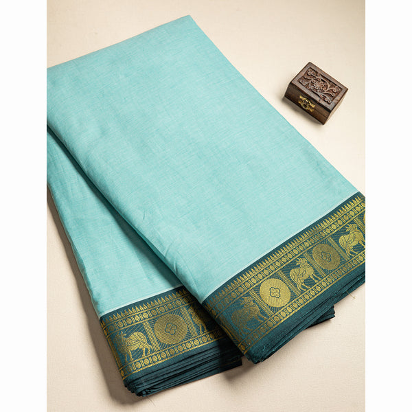 PURE MERCERISED COTTON PICHWAI BORDER FABRIC