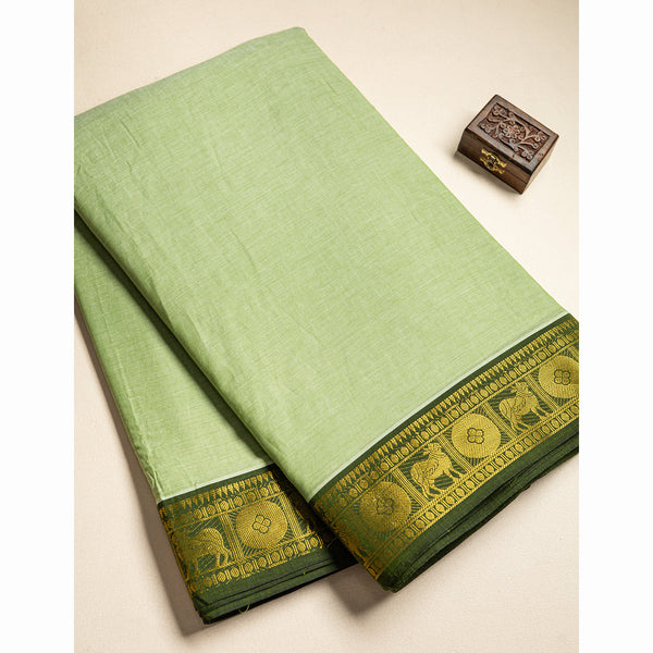 PURE MERCERISED COTTON PICHWAI BORDER FABRIC