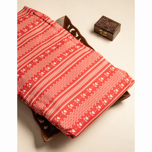 PURE MUL CHANDERI PRINTED FABRIC