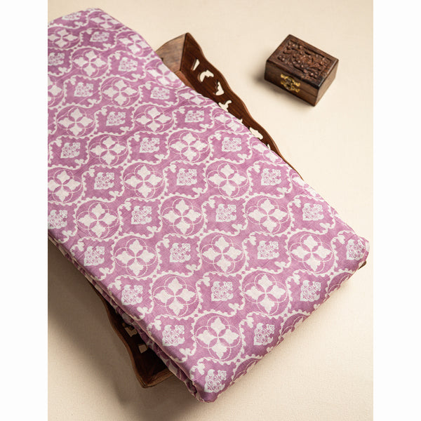 PURE MUL CHANDERI PRINTED FABRIC