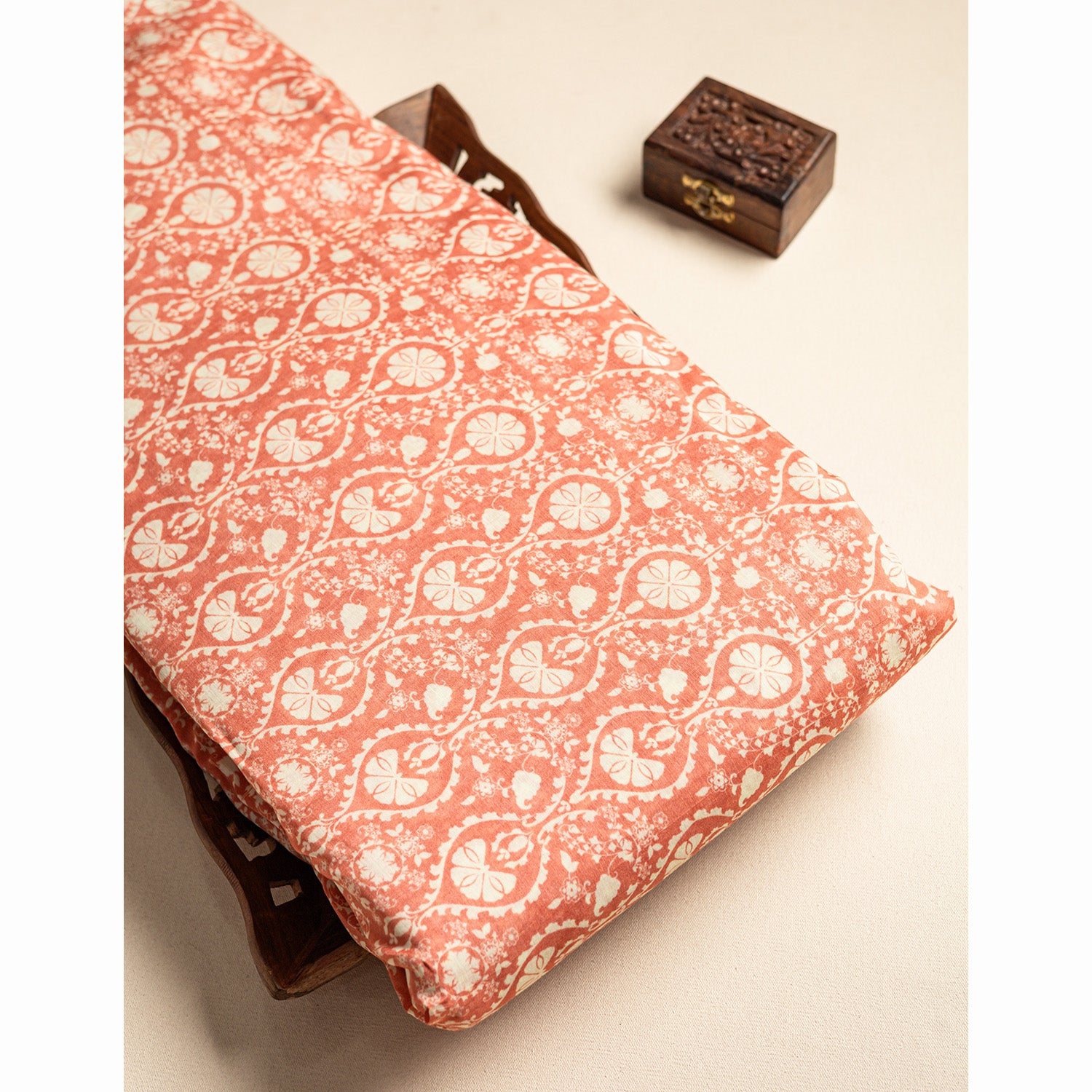 PURE MUL CHANDERI PRINTED FABRIC