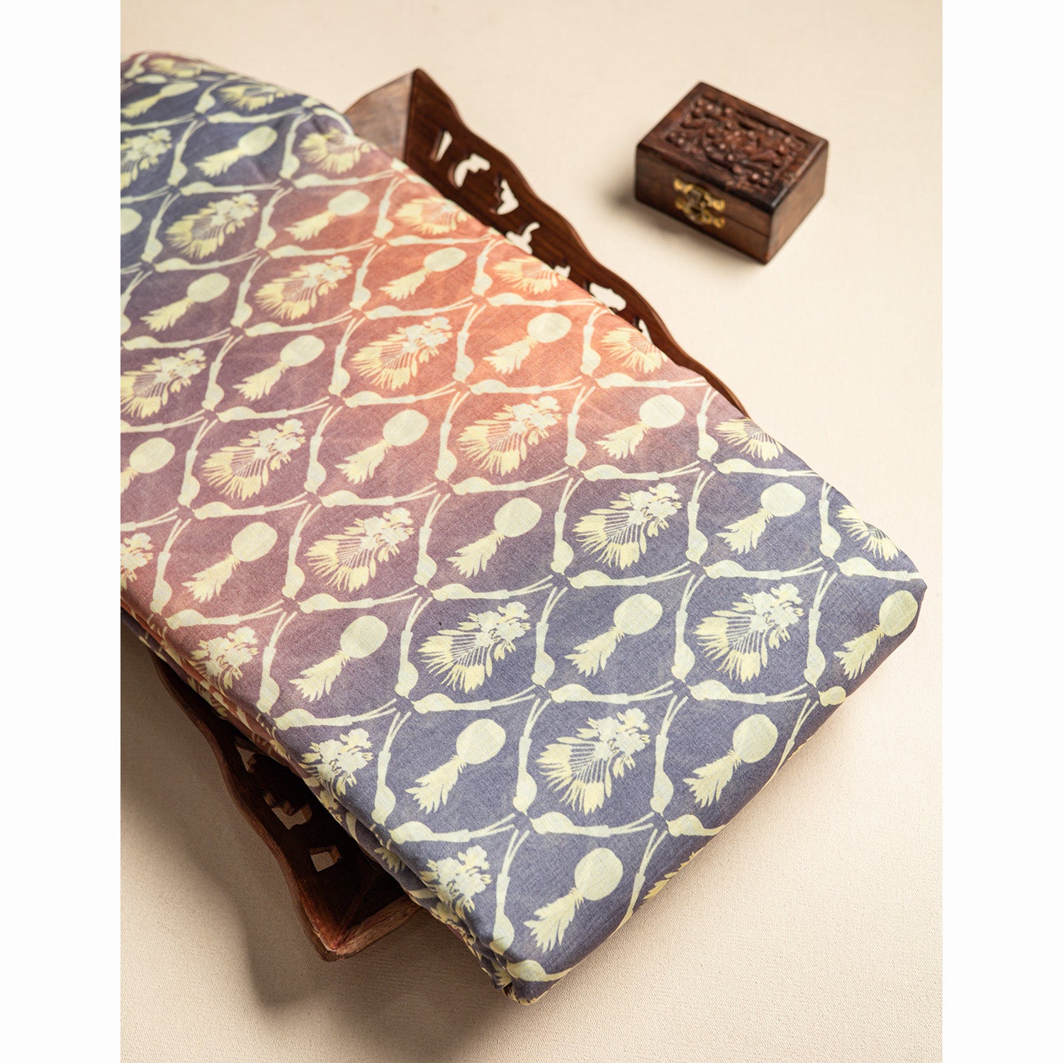 PURE MUL CHANDERI PRINTED FABRIC