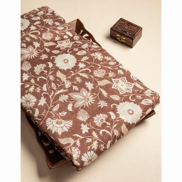 PURE MUL CHANDERI PRINTED FABRIC