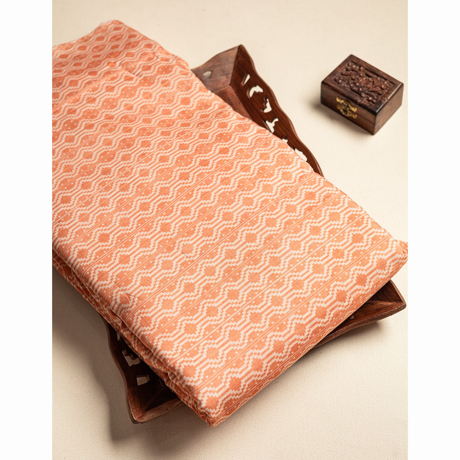 PURE MUL CHANDERI PRINTED FABRIC