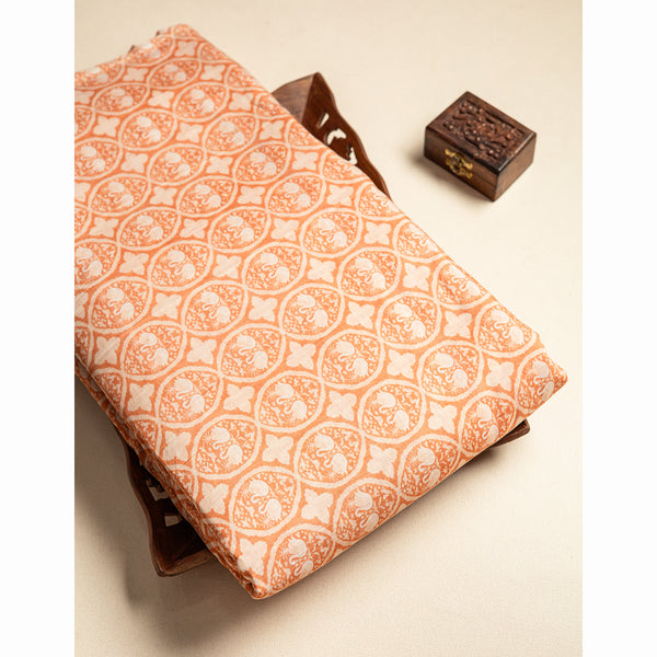 PURE MUL CHANDERI PRINTED FABRIC