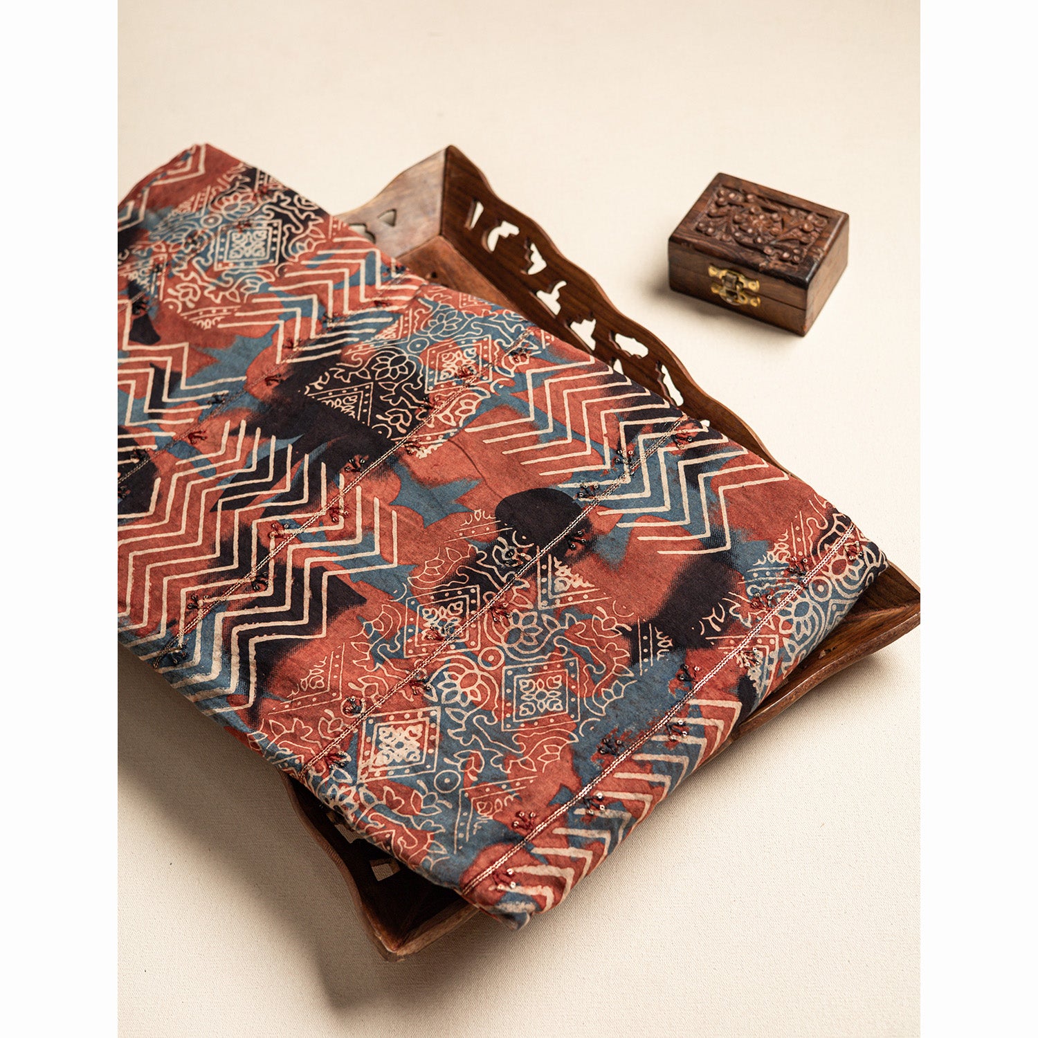 CHANDERI SILK SEQUINED FABRIC