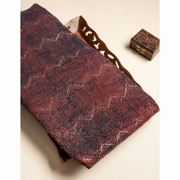 CHANDERI SILK SEQUINED FABRIC