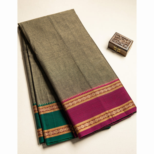 Handloom Cotton Narayanpet Zari Border Fabric