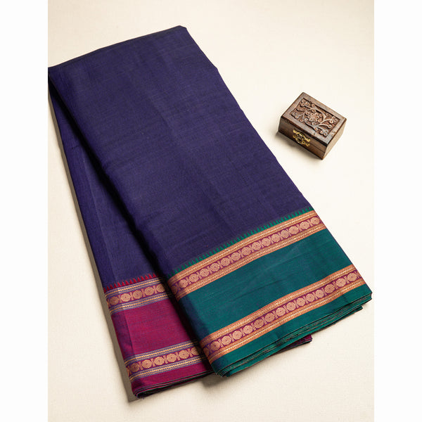 Handloom Cotton Narayanpet Zari Border Fabric