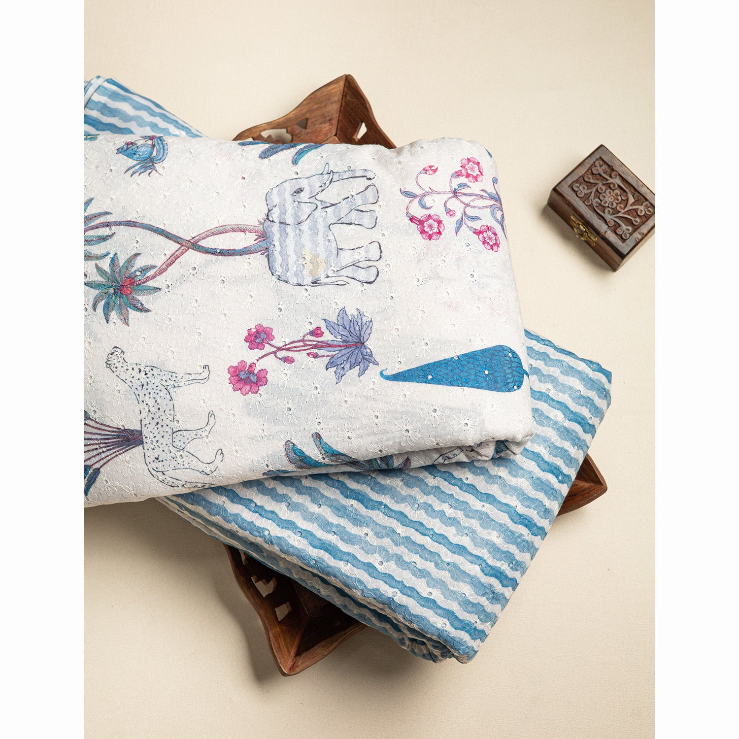 COTTON SCHIFFLI PRINTED FABRICS