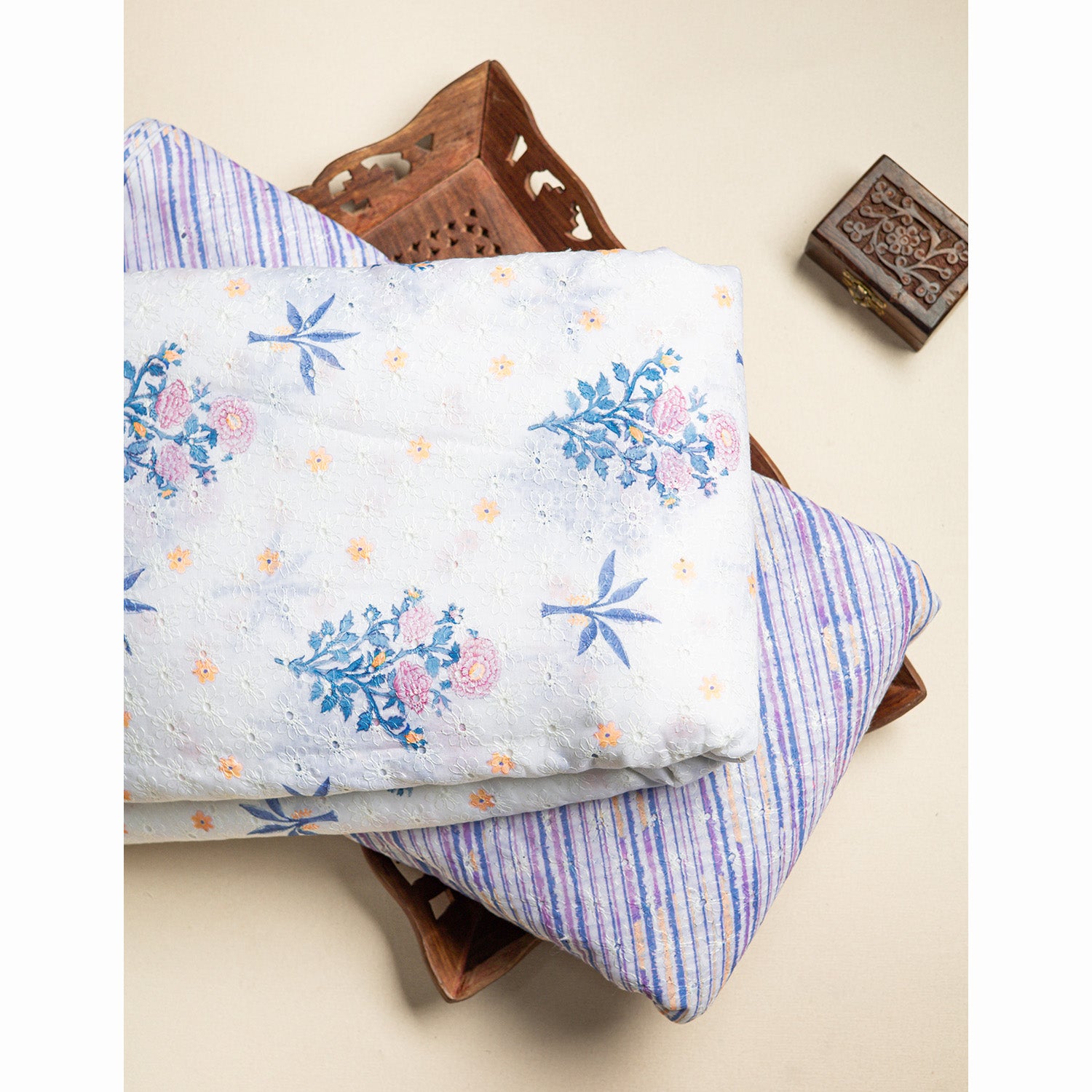 COTTON SCHIFFLI PRINTED FABRICS