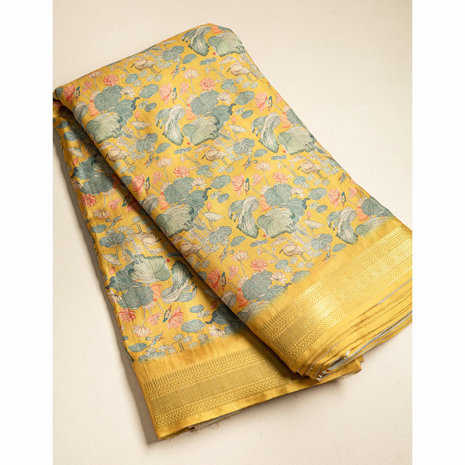 SEMI TUSSAR PRINTED FABRIC