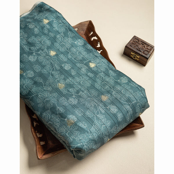 SEMI TUSSAR PRINTED FABRIC