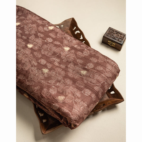 SEMI TUSSAR PRINTED FABRIC