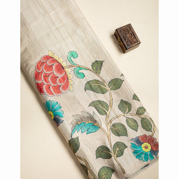SEMI TUSSAR PRINTED FABRIC