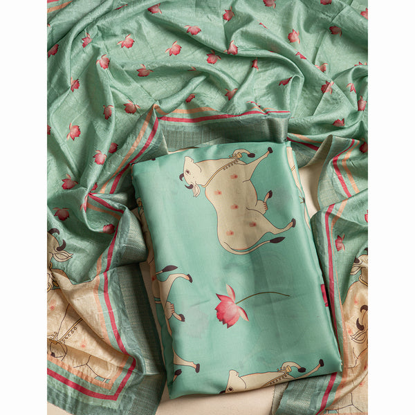 SOFT SILK PICHWAI 2 PIECE SUIT SET