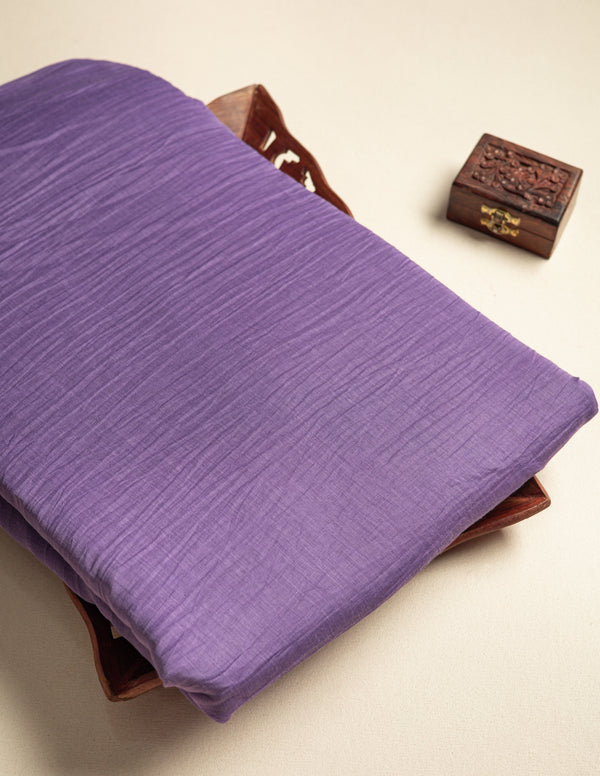 PURE MUL CHANDERI DYED PLAIN FABRIC