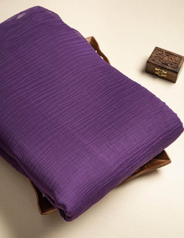 PURE MUL CHANDERI DYED PLAIN FABRIC