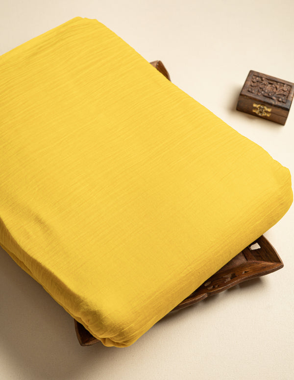 PURE MUL CHANDERI DYED PLAIN FABRIC