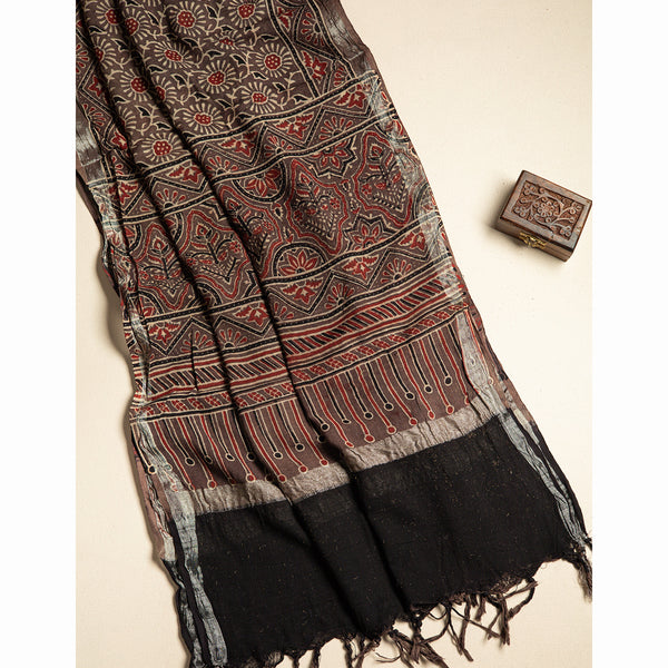 PURE LINEN AJRAKH DUPATTA