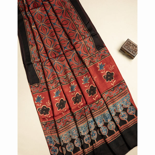 PURE MODAL SILK AJRAKH DUPATTA
