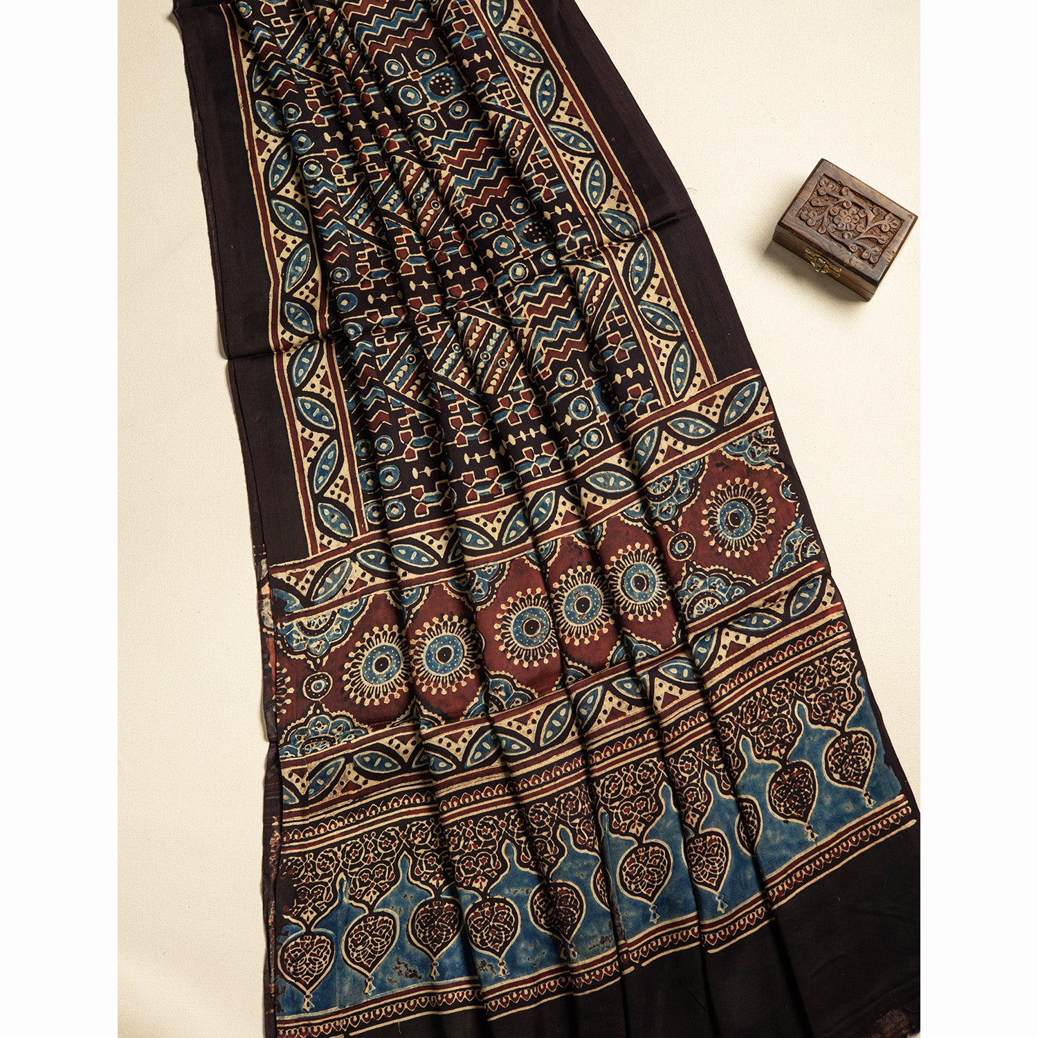 PURE MODAL SILK AJRAKH DUPATTA