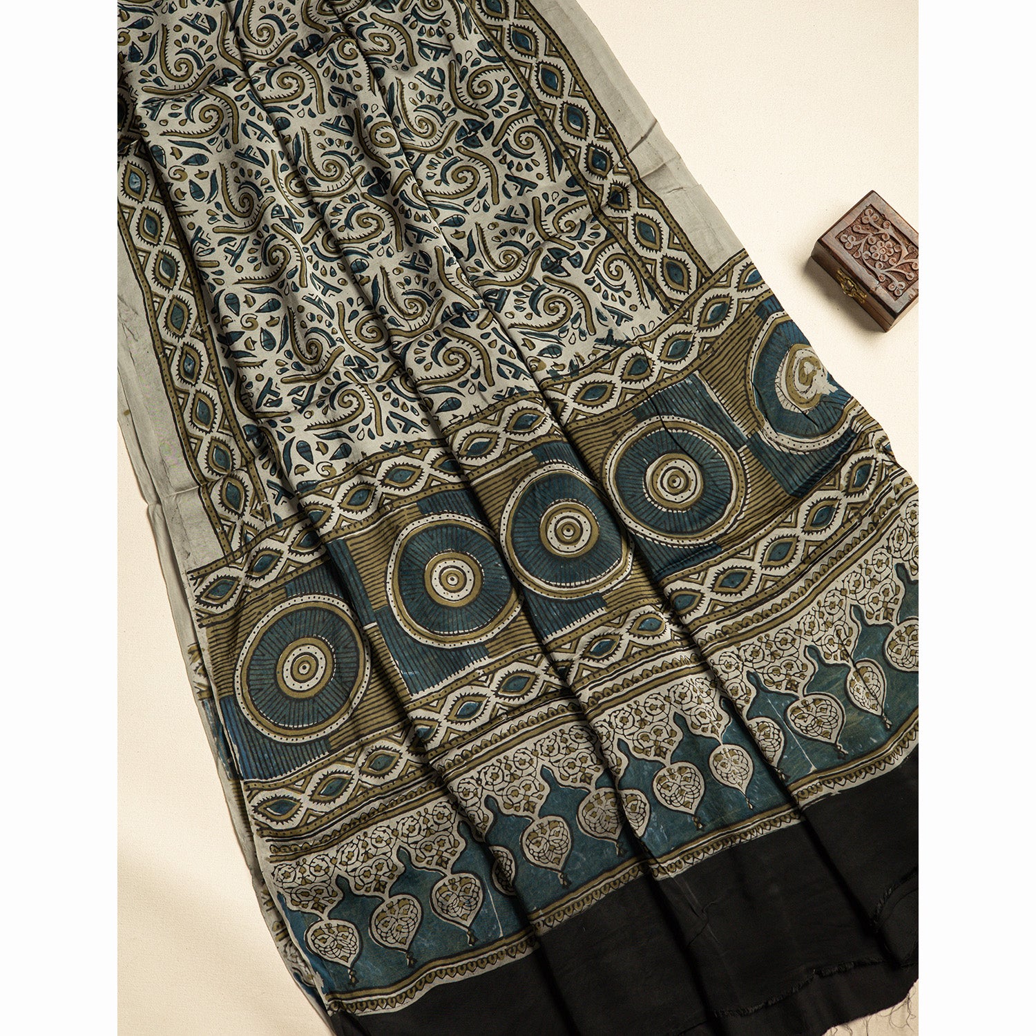 PURE MODAL SILK AJRAKH DUPATTA