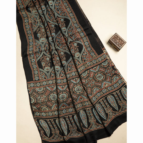 PURE MODAL SILK AJRAKH DUPATTA