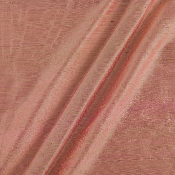 95 gm Pure Handloom Raw Silk Peach Pink Two Tone Fabric freeshipping - SourceItRight