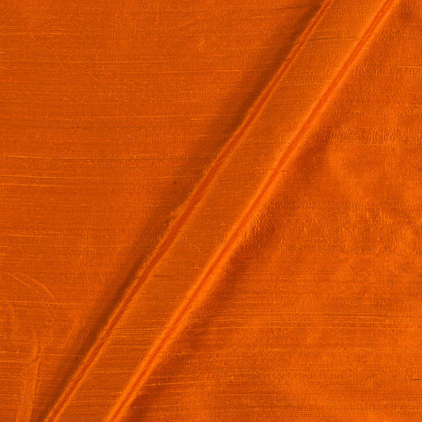 95 gm Pure Handloom Raw Silk Tangerine Orange Colour Fabric freeshipping - SourceItRight