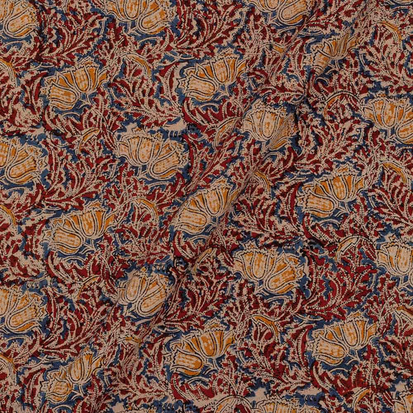 Cotton Maroon Colour Floral Jaal Natural Kalamkari 45 Inches Width Fabric freeshipping - SourceItRight