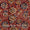 Buy Cotton Brick Colour Floral Jaal Print Natural Kalamkari Fabric Online 2074ANT