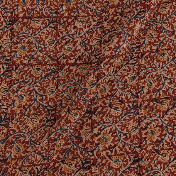 Buy Cotton Maroon Red Colour Floral Jaal Pattern Natural Kalamkari Fabric  2074HL Online