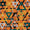 Moss Crepe Fanta Orange Colour Digital Geometric Print 46 inches Width Fabric freeshipping - SourceItRight