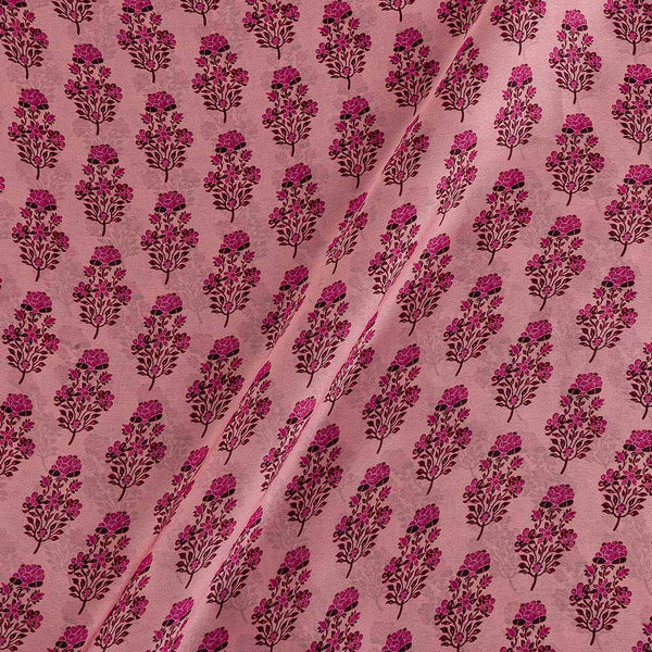 Buy Tabby Silk Feel Light Pink Colour Floral Print Fabric Online 2124G