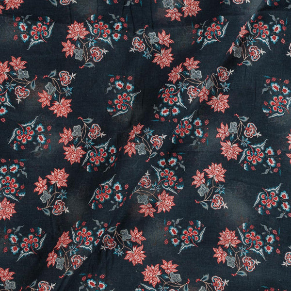 Cotton Mal [80 x 120] Black Colour 43 Inches Width Floral Print Fabric freeshipping - SourceItRight