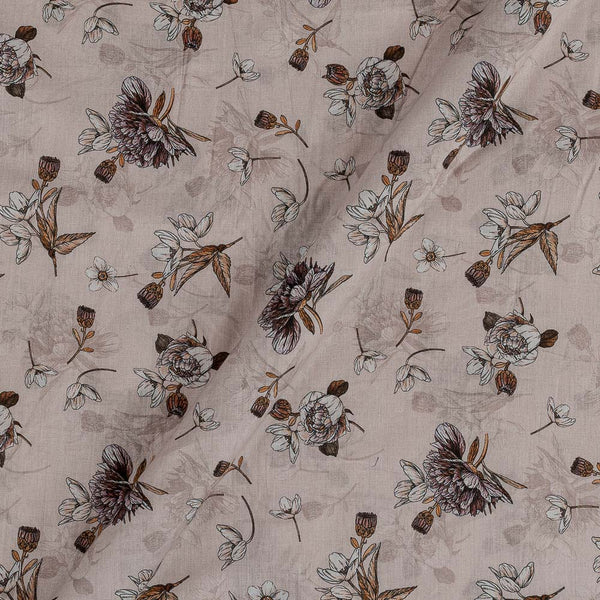Cotton Mal [80 x 120] Desert Sand Colour Floral Print Fabric freeshipping - SourceItRight